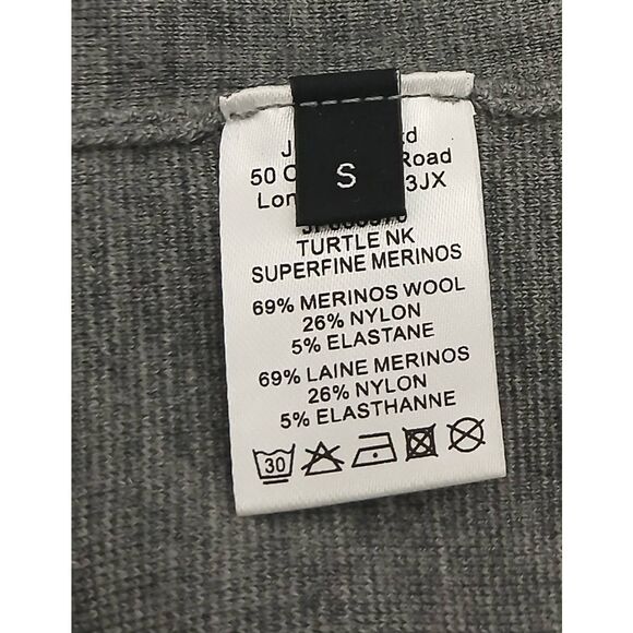 Joseph fine merino wool womens small mockneck sweater gray - Picture 7 of 9